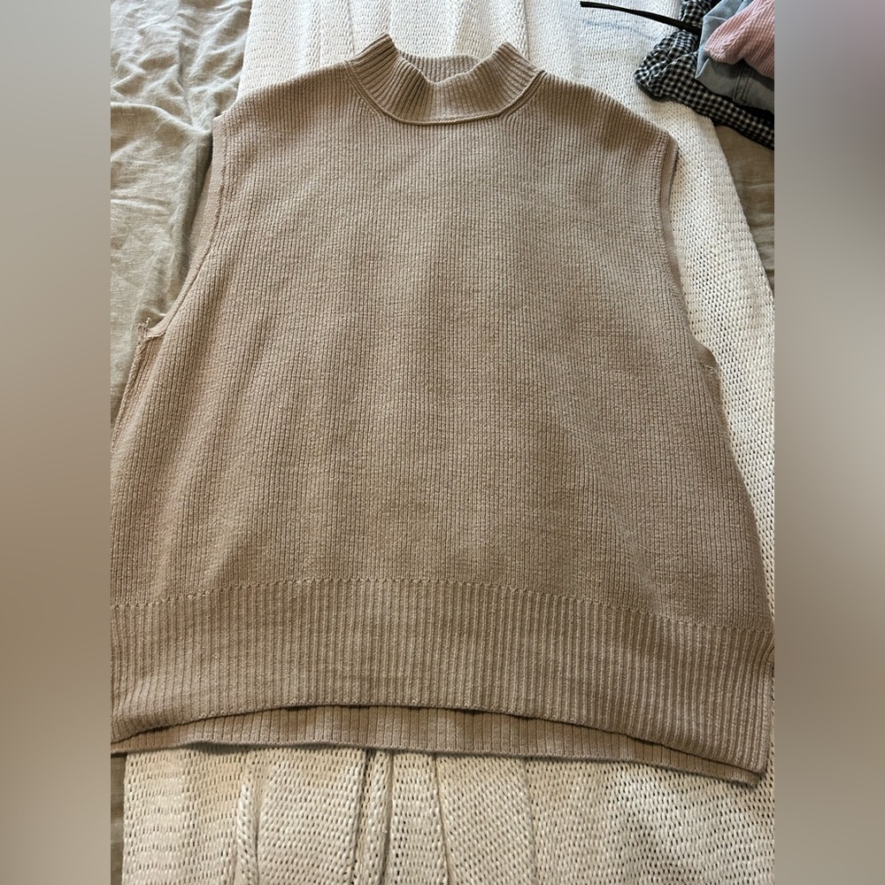 By Together Women's Beige Sweater Vest